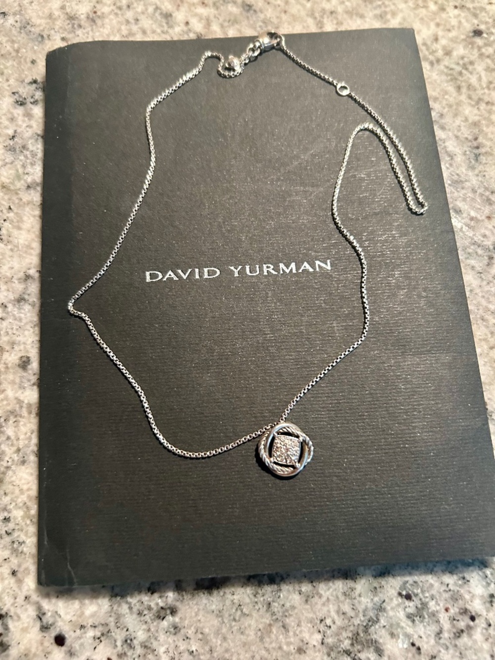 David yurman infinity pendant with diamonds on chain